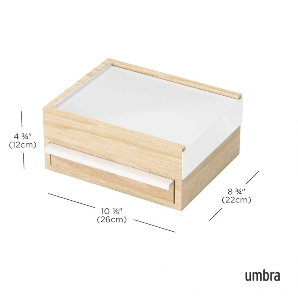 Umbra Stowit Jewelry Box in white/natural - Picture 3 of 7
